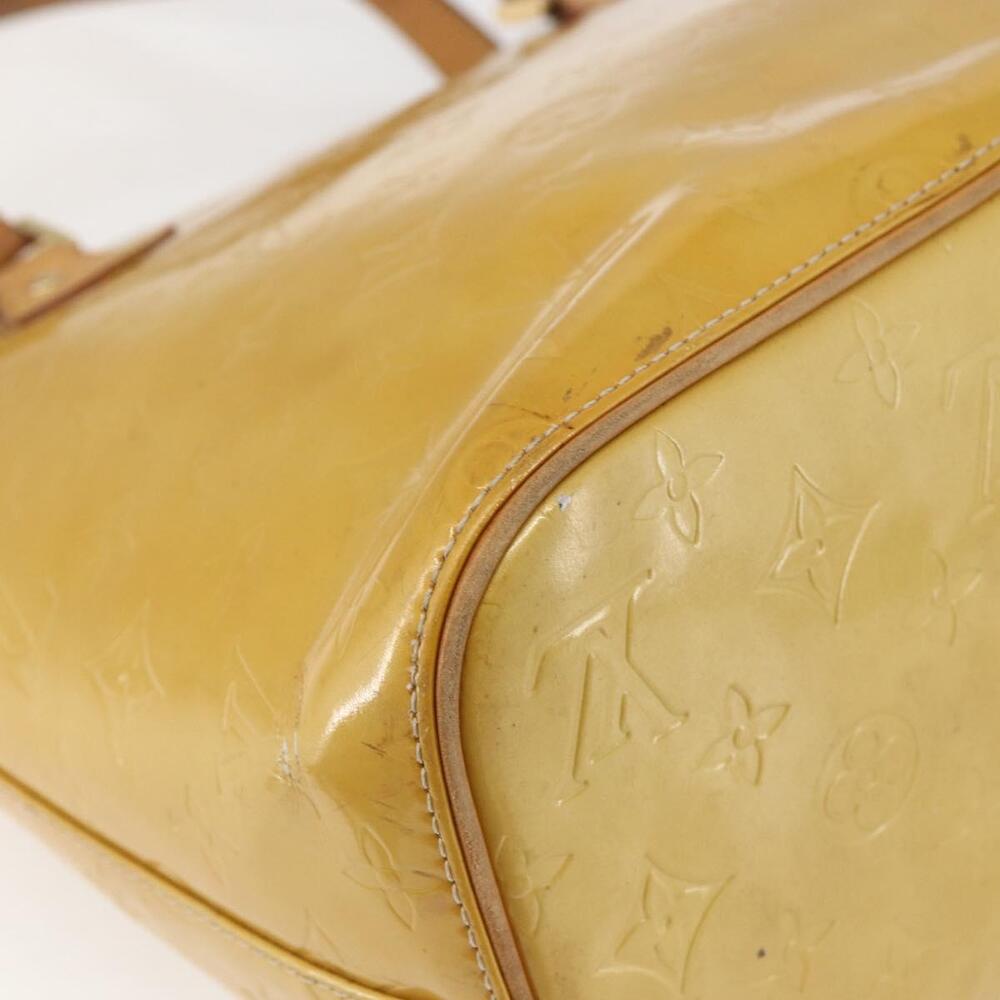 LOUIS VUITTON Monogram Vernis Houston Hand Bag Beige M91004 LV Auth ka1387 - Picture 16 of 16